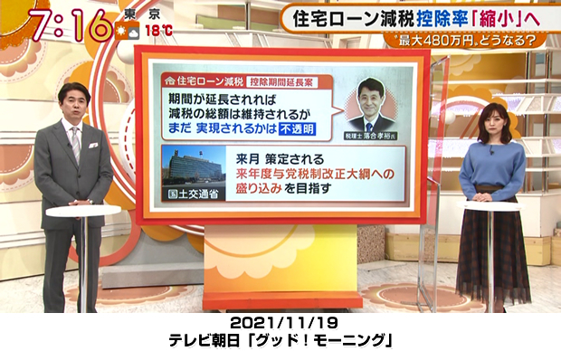 2021/11/19 テレビ朝日「グッド！モーニング」